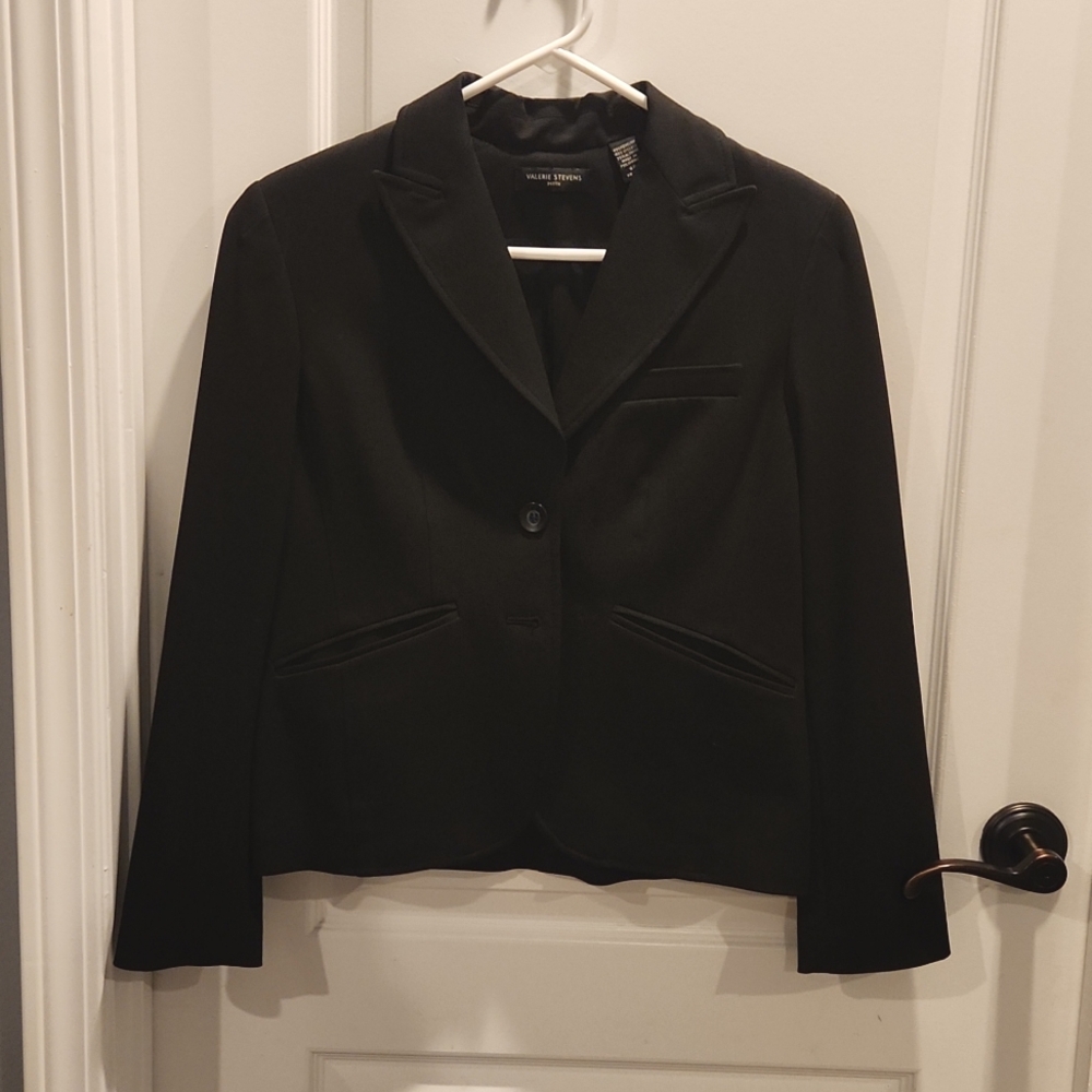 Valerie Stevens Petite Black Suit Jacket